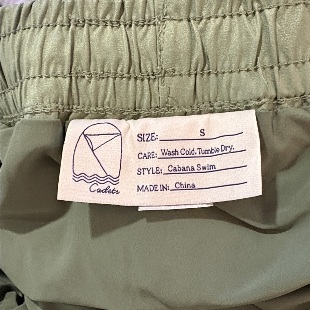 Cadets Men’s Cabana Swim Shorts in Green SZ S NWT Small - Picture 3 of 3
